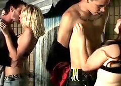 What happends when two horny hot couples get together? It's simple-Amazing group fuck and blow session!