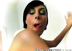 Sexy angel with flawless breasts in anal action