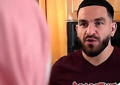 Dude is excited to finally fuck his hijab babe girlfriend Babi Star!