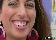 Guy fills stretchy pussy of a hot milf with his big dick