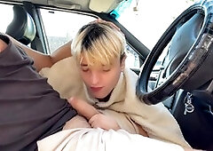 Adorable lad Artem Suchkov gets pounded in the car
