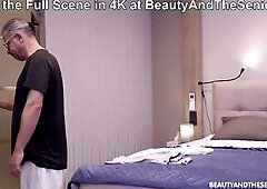 BeautyAndTheSenior .com movie scene! Funky Mike leaves his business garments on the daybed and goes to shower. Sofia Smith comes in and. Have a fun th