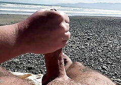 Cute Honey have enjoyment on the Beach - Sloppy Tugjob and Oral pleasure and reverse Cowgirl :P Public