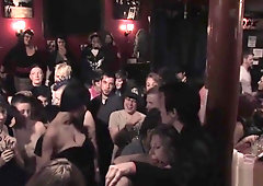 Hot slave serves the house