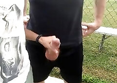 Coach fucking his player on the score tower before the game