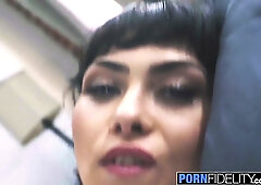 Audrey Noir's big tits spill as Tommy Pistol takes her hard in multiple positions