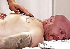 FTM Buck fucks Ts Masseuse Toris asshole