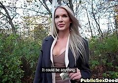 Pulled lingerie blonde bae doggystyled in POV