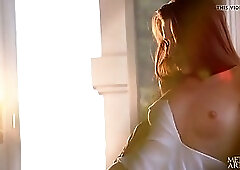 Ukrainian brunette, Valeria A took off her panties and started rubbing her perfectly shaved pussy