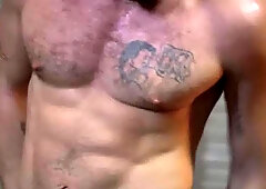 Bromo US - Tattooed Jay Austin cum on face scene