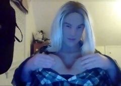 Fledgling, female masking, crossdresser boobs