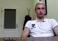 DirtyScout: Athletic gay finds pleasure in hard masturbation in office