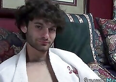 Showering hairy straighty