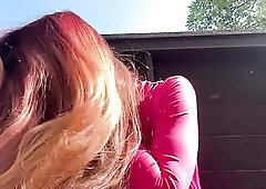 Italian mother I'd like to fuck Artemisia Love solo lengthy hair slow motion outside OF@ArtemisiaLove101