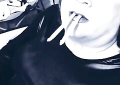 Samantha CD smoking and draping 2 VS120s and draining