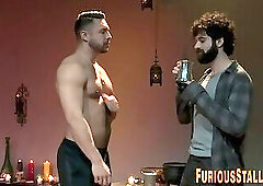 Street bum blows dong