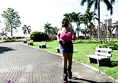 Excessive Bounce Brassiere Problems In Slowmo During the time that Running On My Jump Boots - Destiny Starr