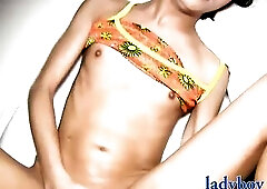 Teen ladyboy with a small body oral-job and anal penetration