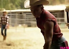 Muscled men Clark Davis and Vincent Orielly sucking cocks outdoor