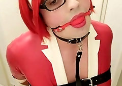 Sissy Condom Nurse Strapped and Vibrated