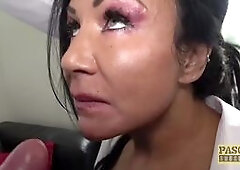 Nasty British MILF gets her holes slammed