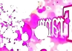 Hot brunette chick with dick double fucked by hung stallions