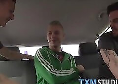 Young blonde twink picked up for a round of anal sex