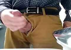 Little cock daddy wank at work with big cum spurt 2 5