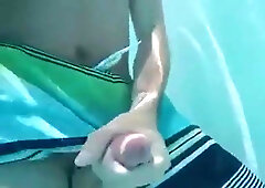 Cumming in the public pool 9