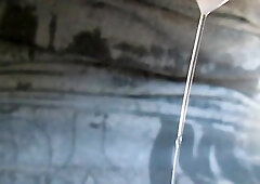 Beautiful cum flow swallowed up close 4