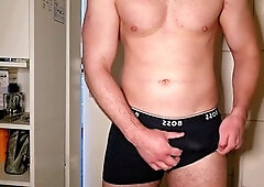 Hot stud gets wild with solo jerk off session and dirty talk