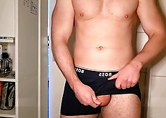 Hot stud gets wild with solo jerk off session and dirty talk