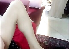 Begin an slow and intense jerking whilst relax on my bed and a last intense cum on my body