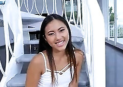 May Thai craves for a big black cock and swallows every drop of cum