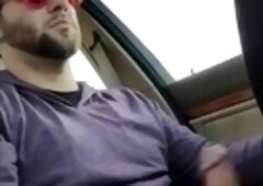 Big-Cock Hunks Play in the Car