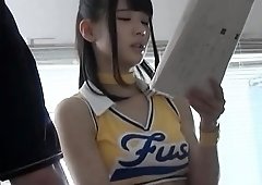 Dazzling Japanese teen in uniform gets used by a monster