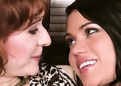 Fortunate Hot Sweethearts Scene-4_brunette hair and Redhead Lesbos Having Sex on a Swing with a Double Vibrator