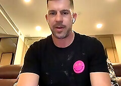 Master Daddy Spraying Cumload on His T-shirt