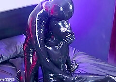 Boy latex sex, latex rubber breathplay, rubber latex slave