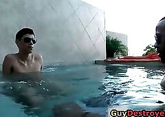 Poor Alec gets to suck some massive cock