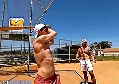 Tatted Baseball Playes Has Hole Batted By Jock Blain O'Connor, Collin Merp Next Door Buddies Croatia