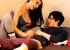 Amateur girlfriend blowjob and huge facial cumshot