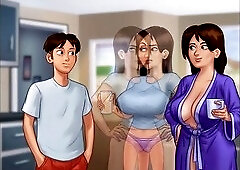 Stepmom's morning breakfast adventure in summertime saga