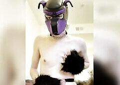 Transfemme Puppy Gal NEEDS TO GET OFF in College Dorm (Petplay, Collar Large Rod, Non-Binary)