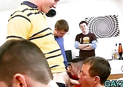 Raunchy boys rub on each other