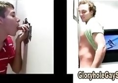 Straigthy tricked by gloryhole slut