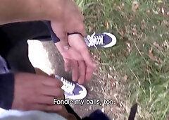 Czech Hunter: Very slim dirty driver reality handjob in a shop