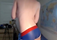 Redhead Twink Shows Off on Webcam