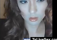 DollFaced Shemale in a Beautiful and Beautiful Lingerie