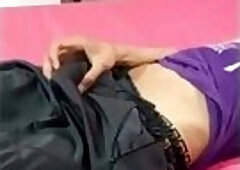 Mexican with a huge cock masturbating very hot